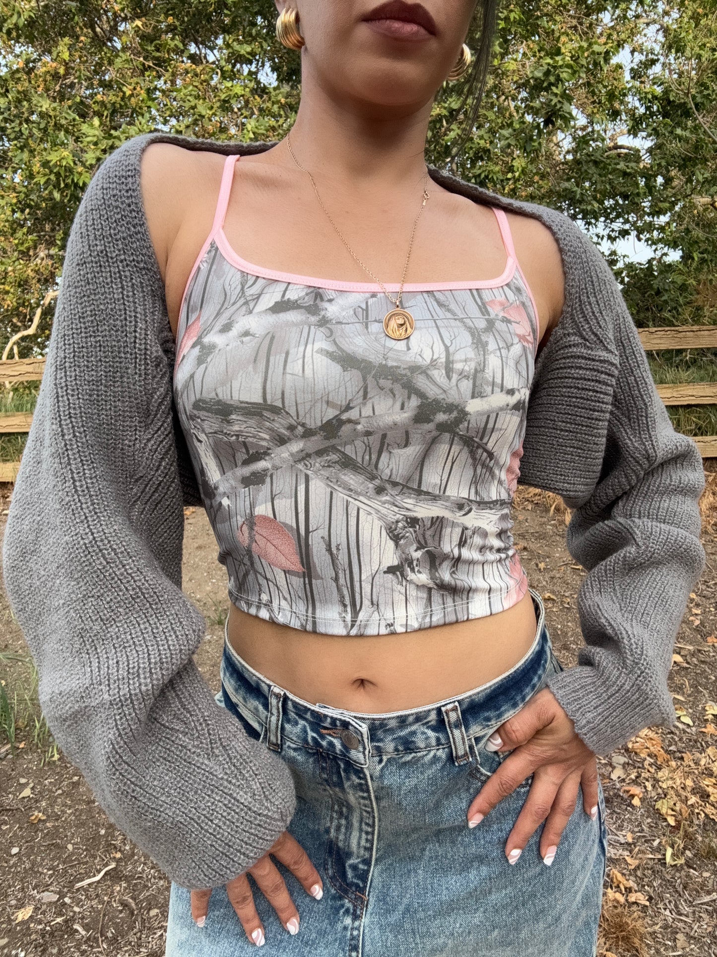 Knit Bolero Shrug (Grey)