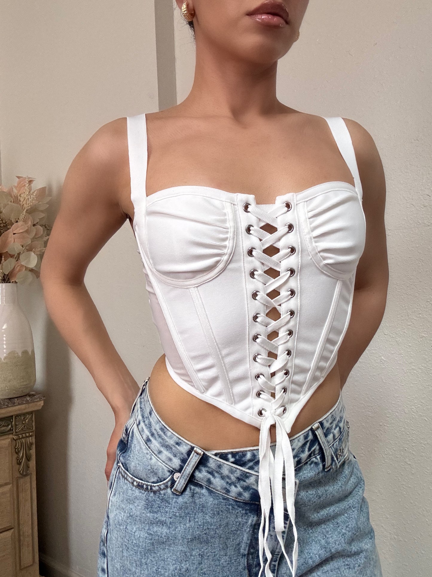 Vanessa Bandage Corset -White
