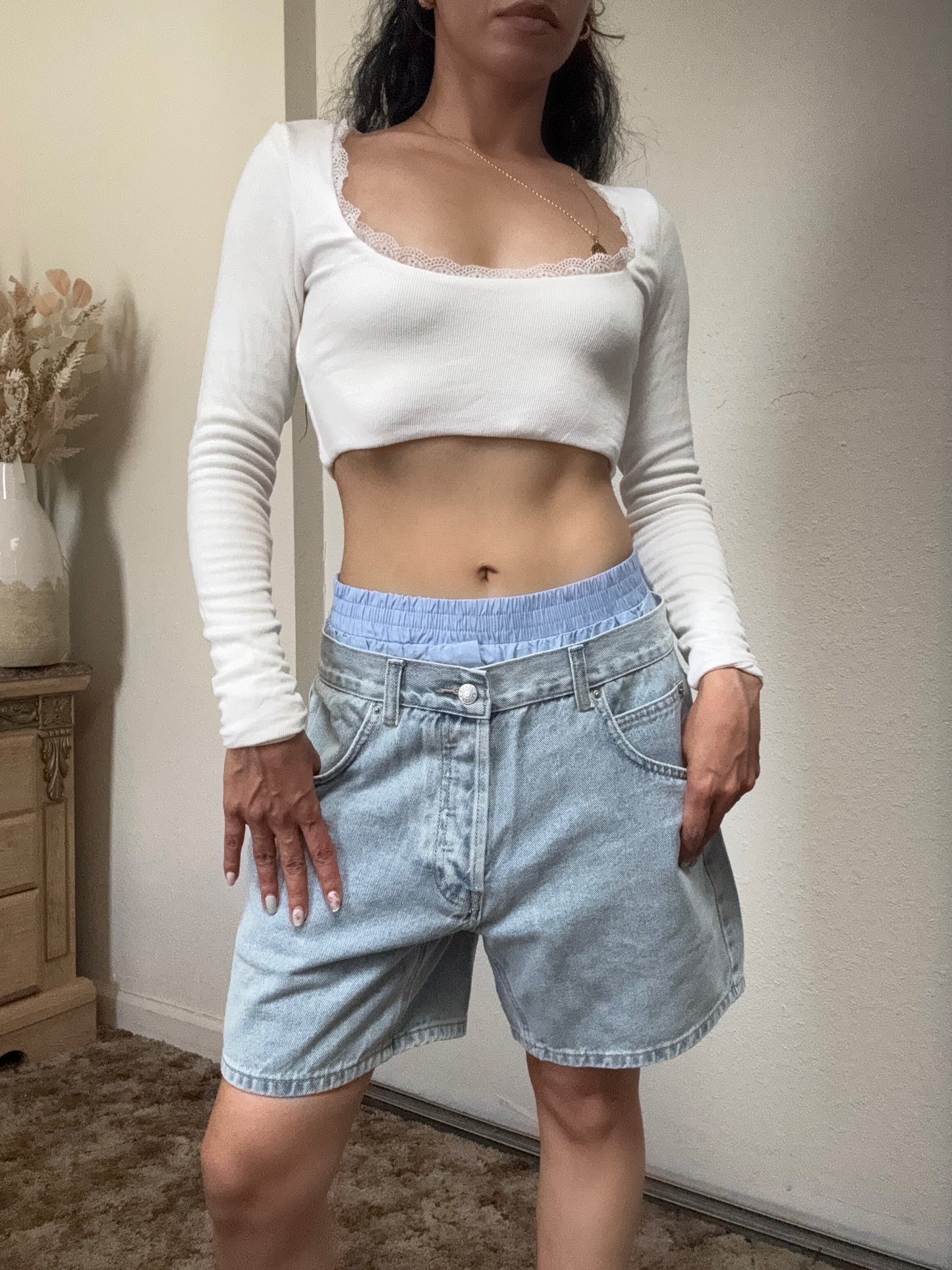 Denim Boxer Style Jorts (Light Blue)