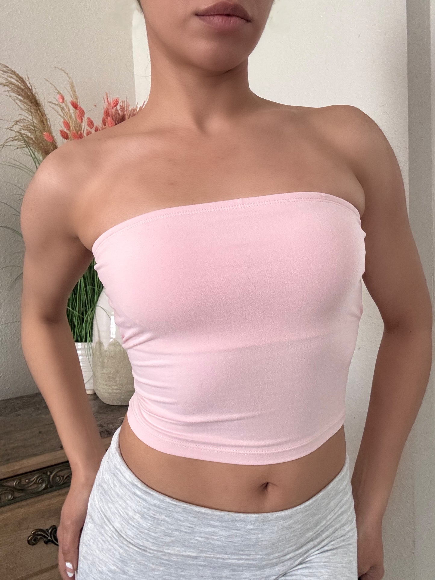 Ultra Soft Jersey Tube Top -Blush