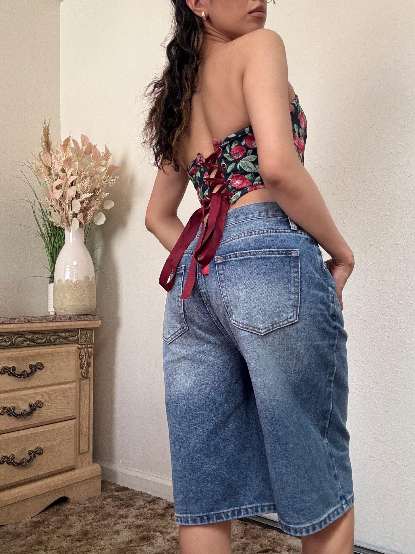 Teresa Denim Jorts -Dark Blue