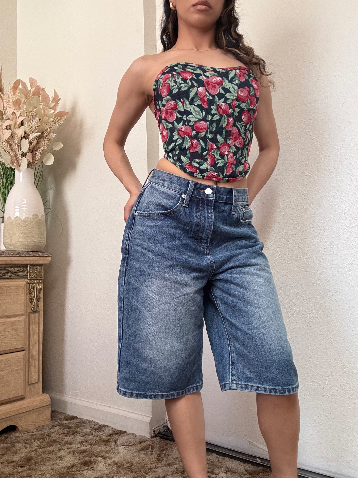Teresa Denim Jorts -Dark Blue