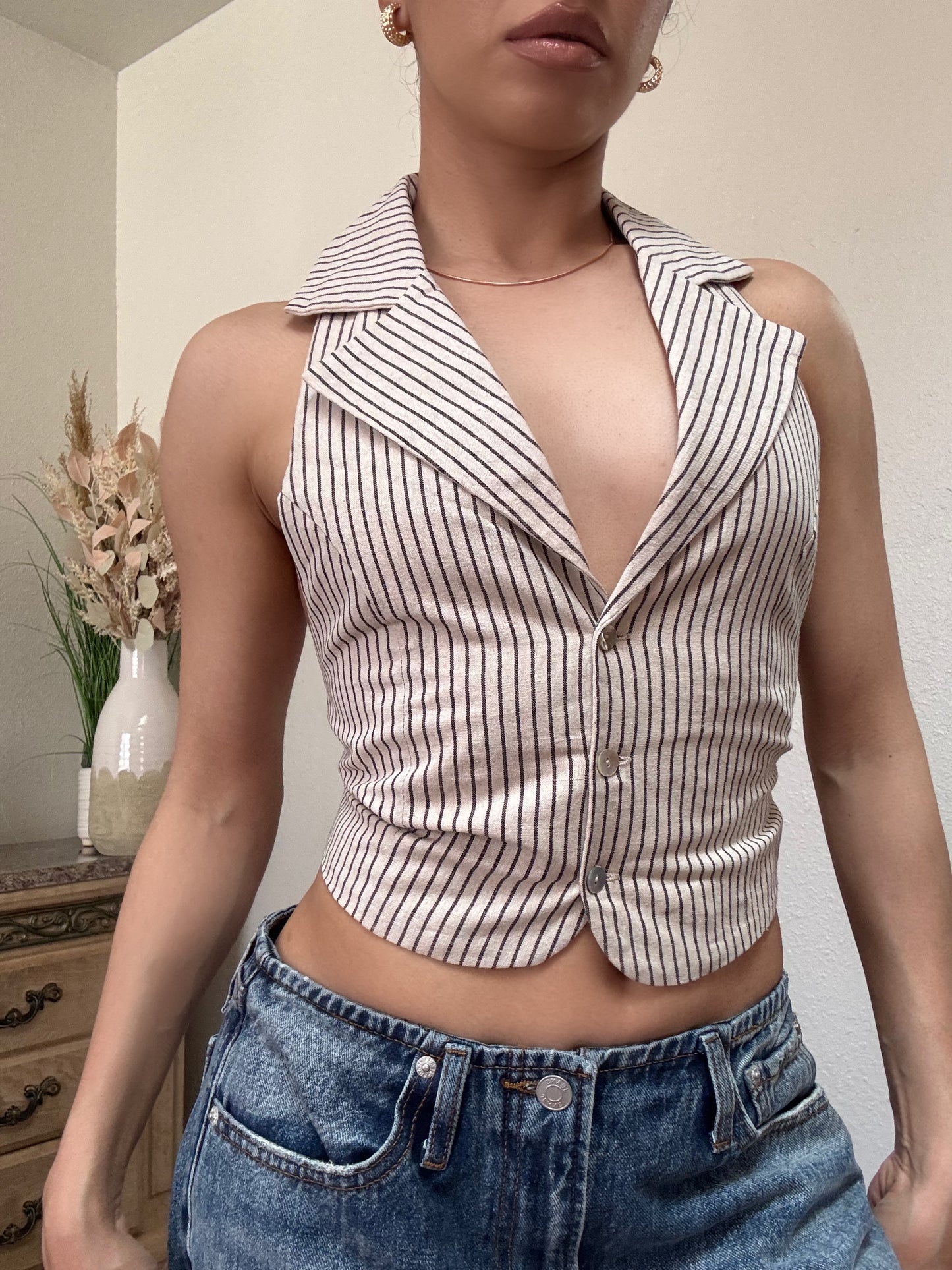 Liliana Stripped Halter Top