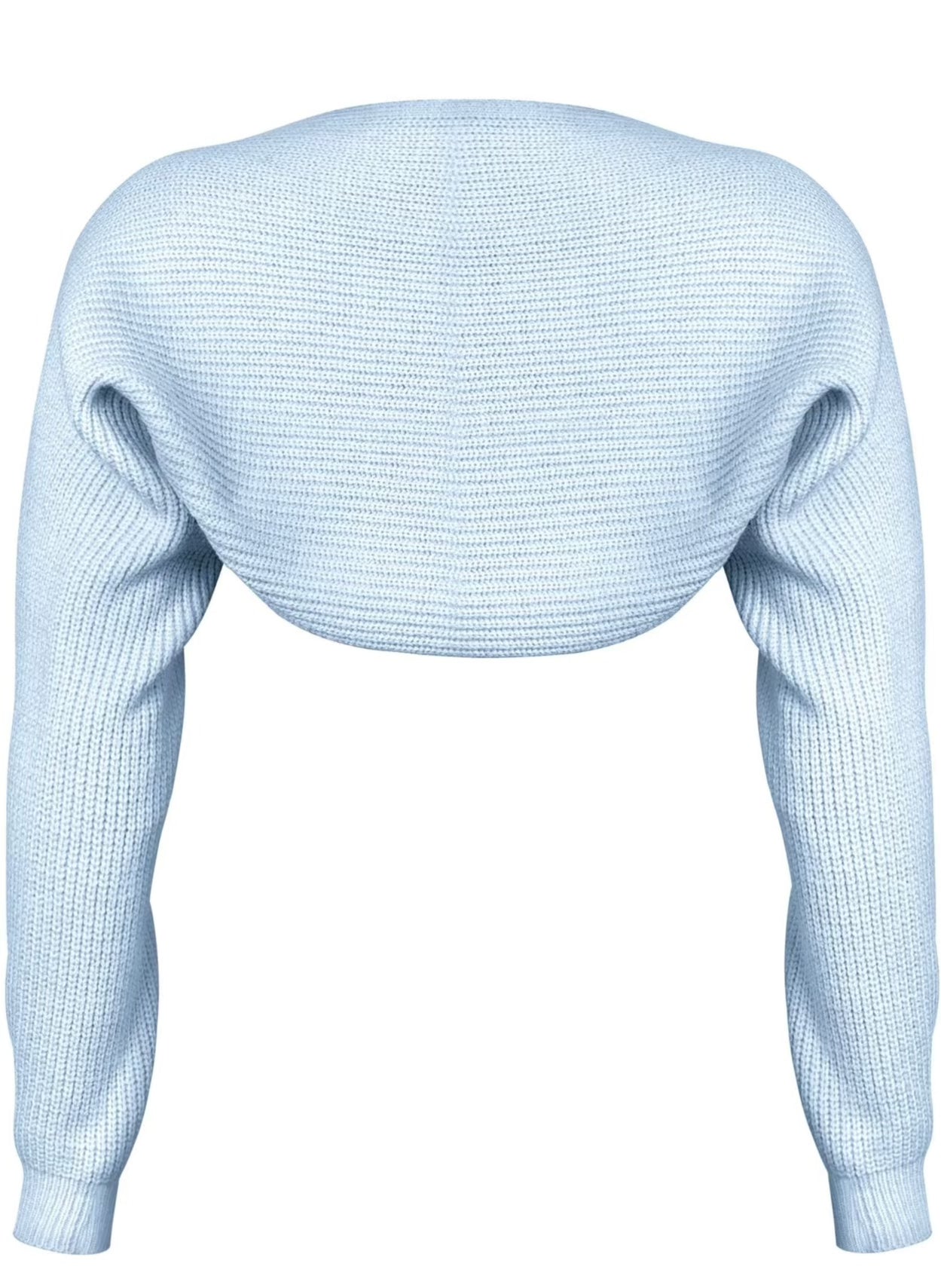 Knit Bolero Shrug -Light Blue