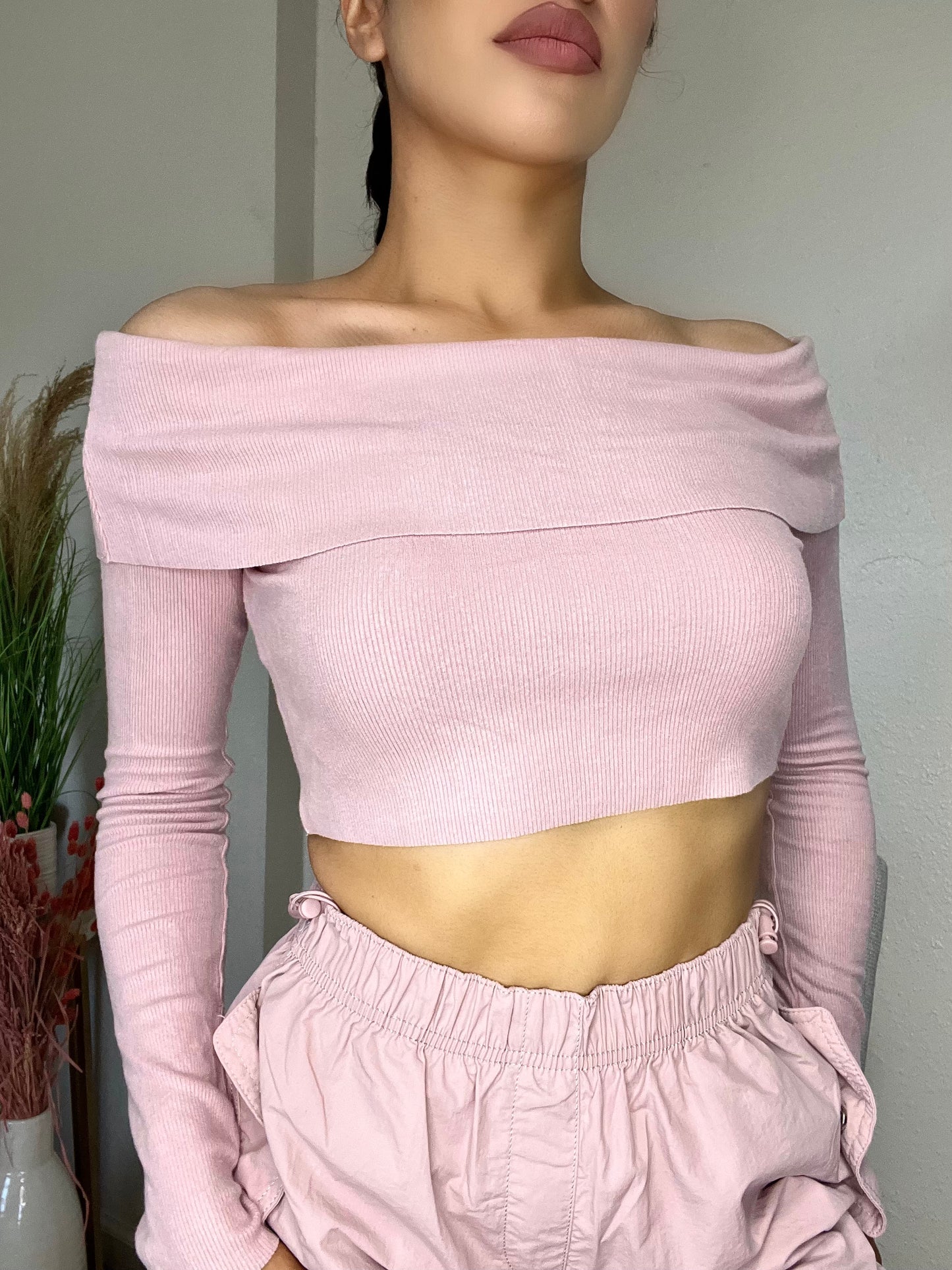 Sahara Off Shoulder Top -Blush