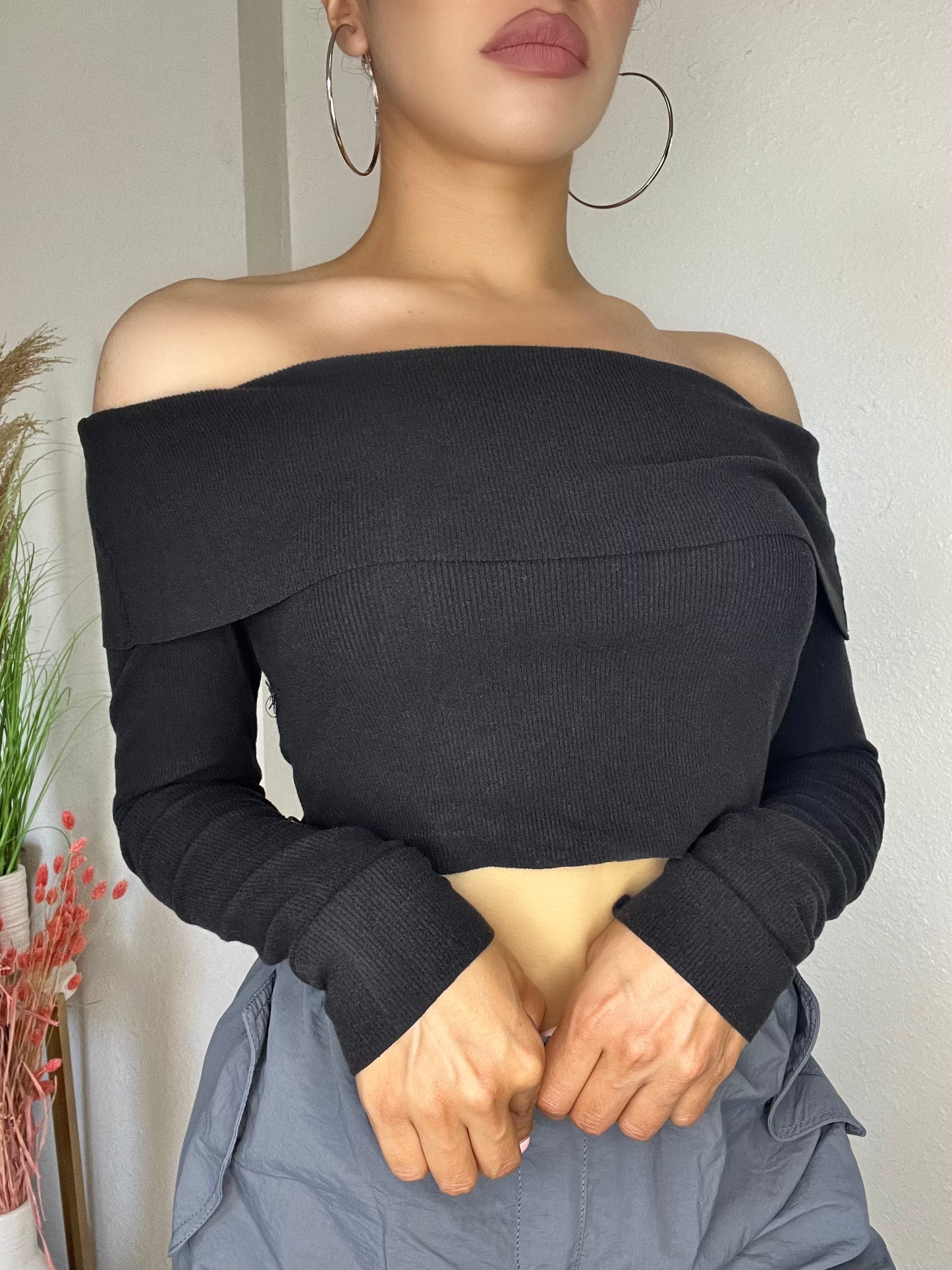 Sahara Off Shoulder Top -Black