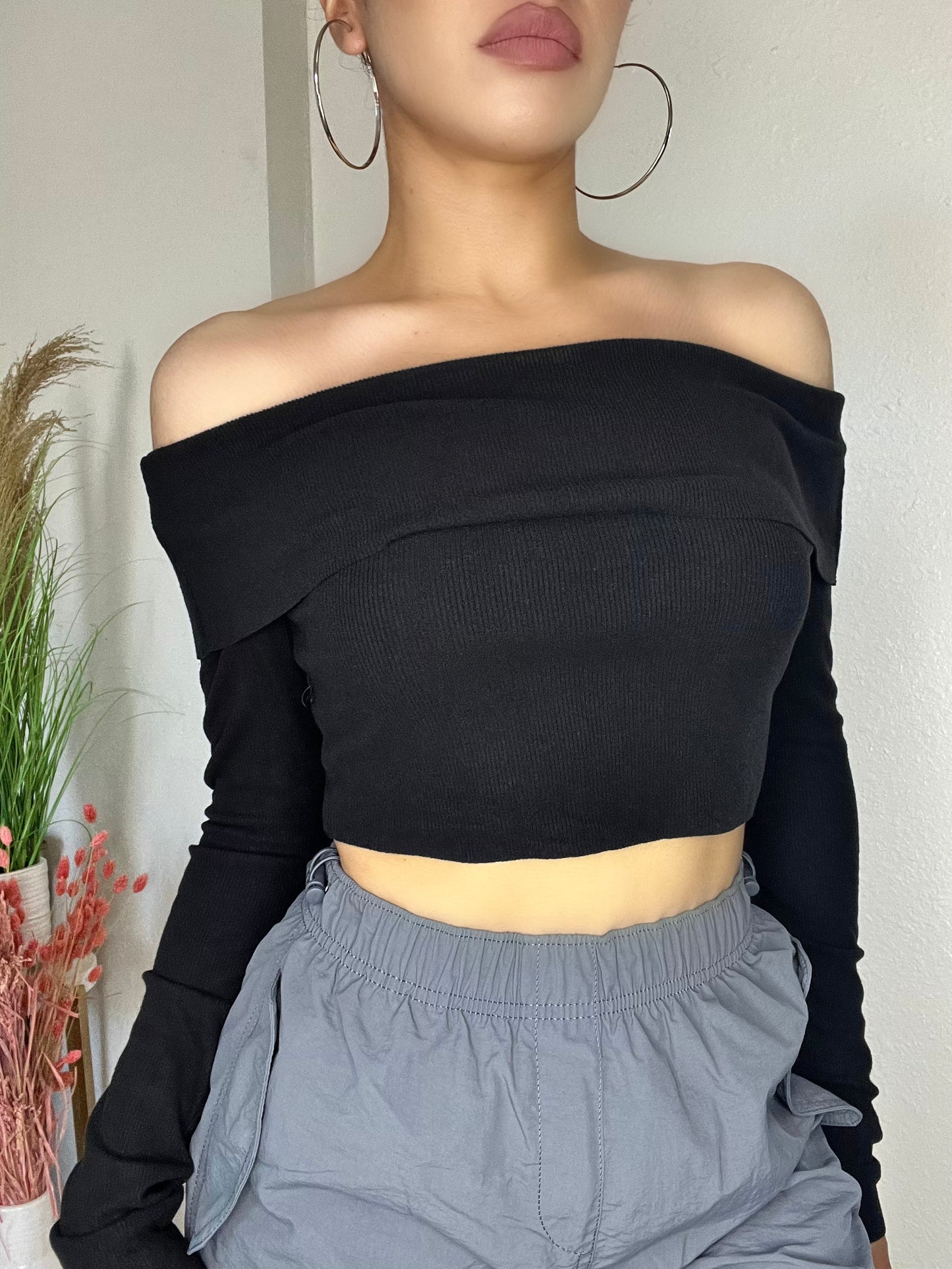 Sahara Off Shoulder Top -Black