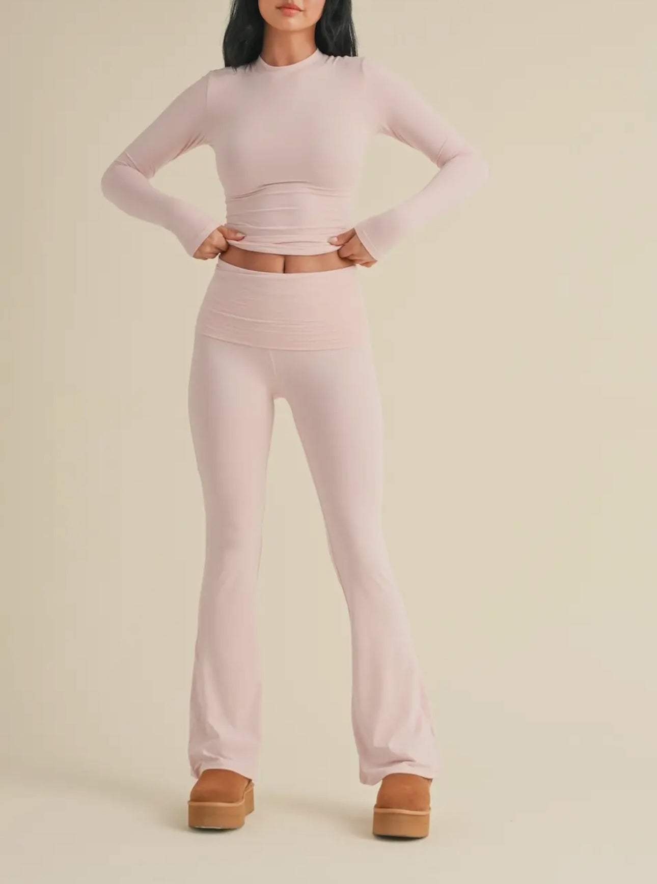 Ultra Soft Long Sleeve Tee -Blush
