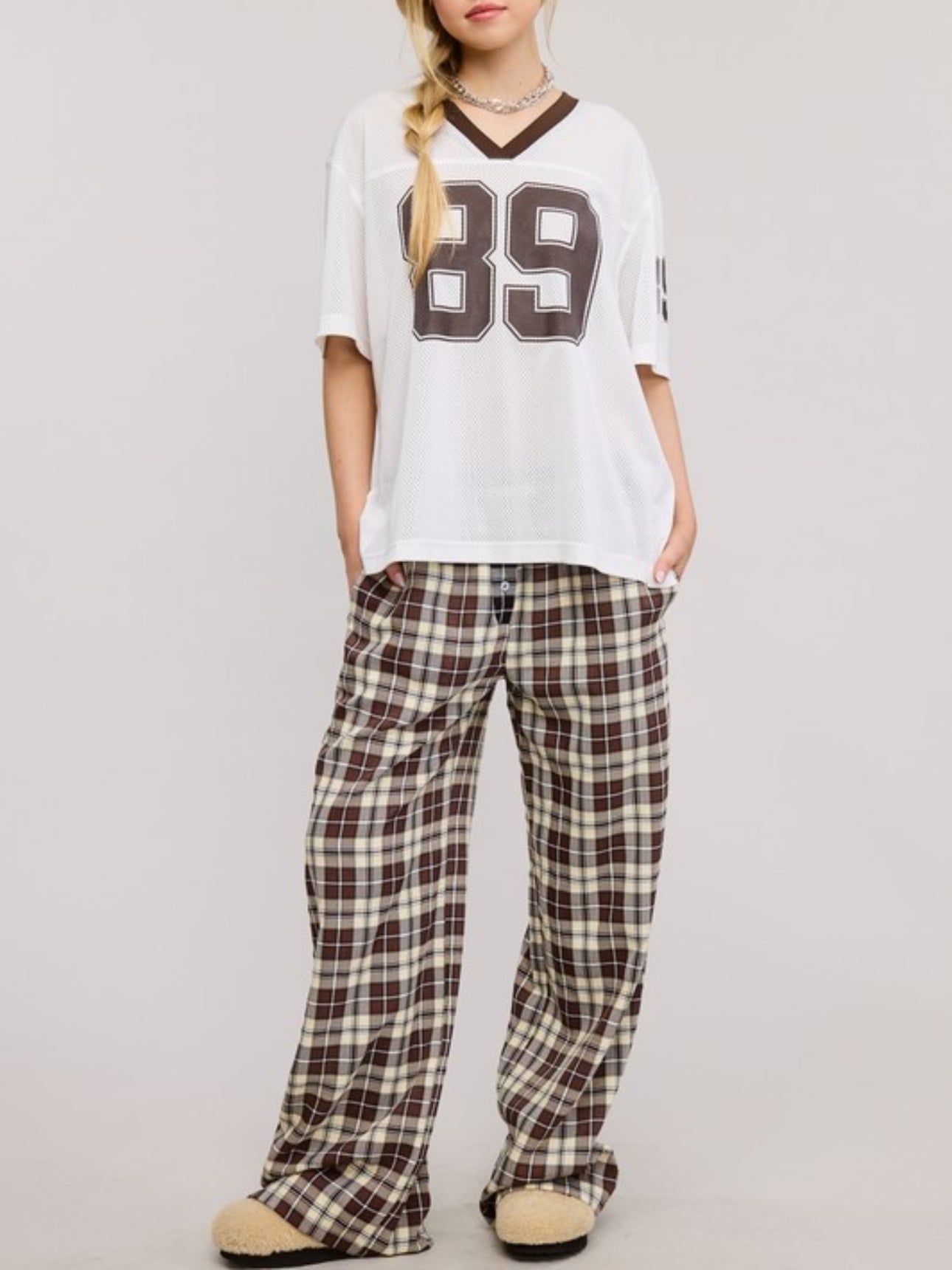 Oversized Jersey Top -Ivory