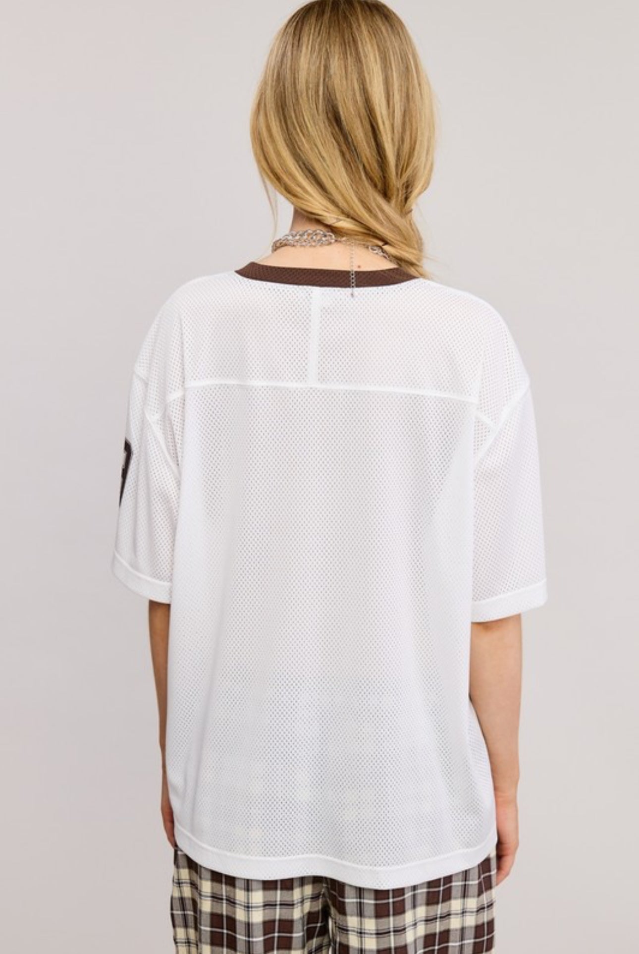 Oversized Jersey Top -Ivory