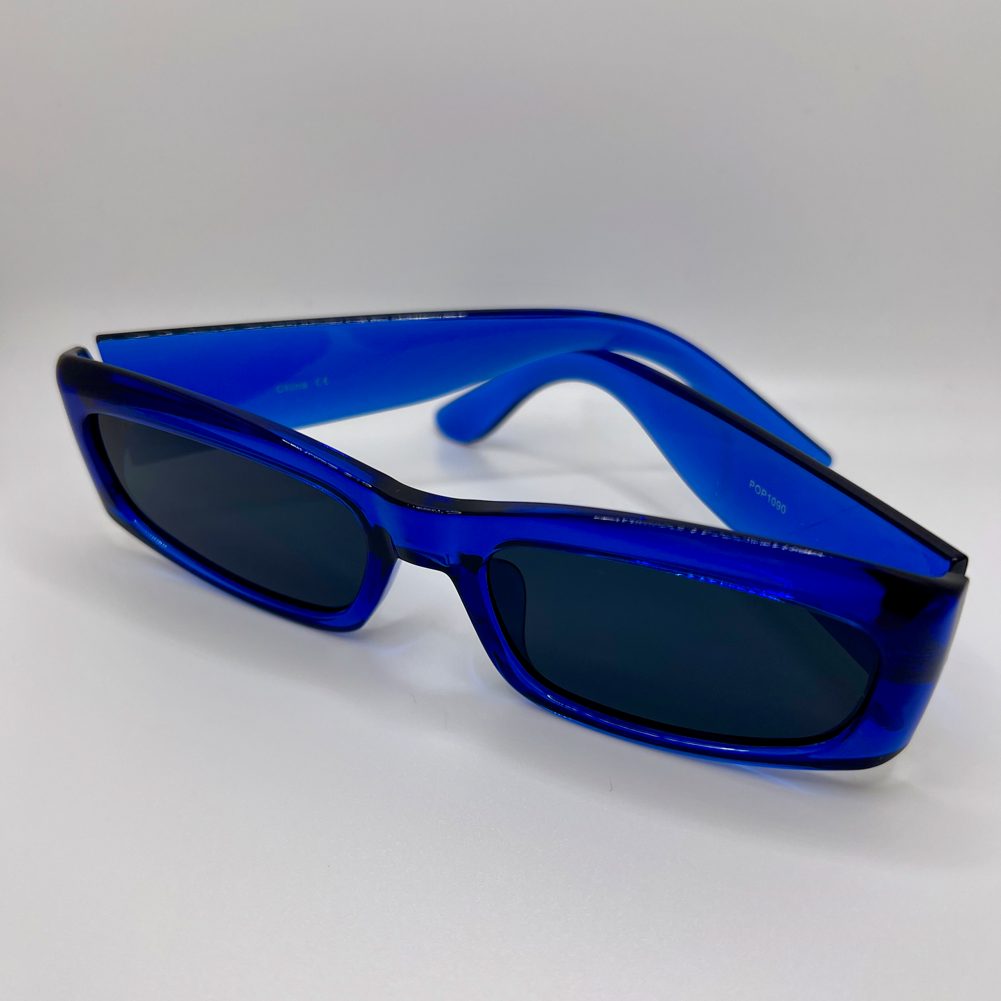 Tinted Bar Sunglasses -Blue