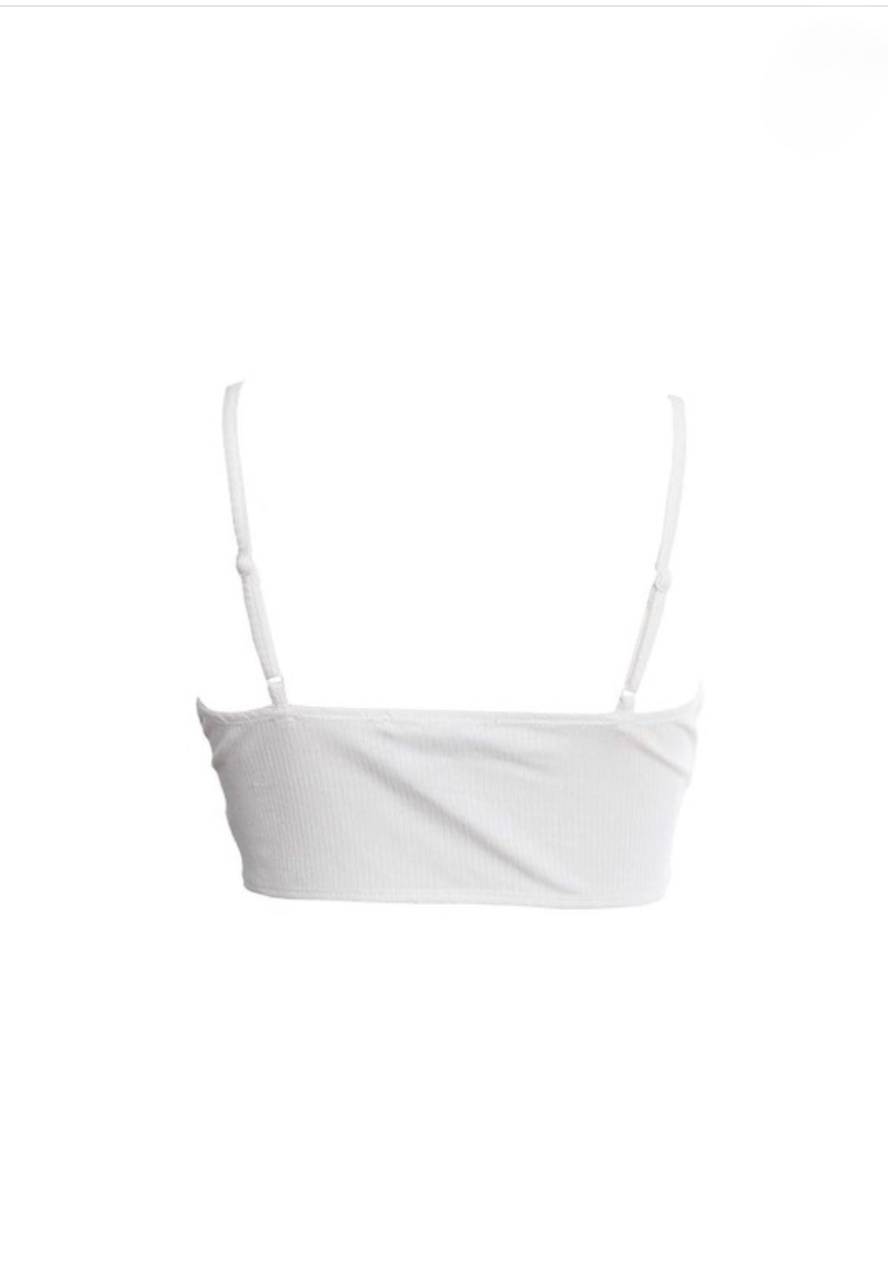 Angle Hem Crop Top -White