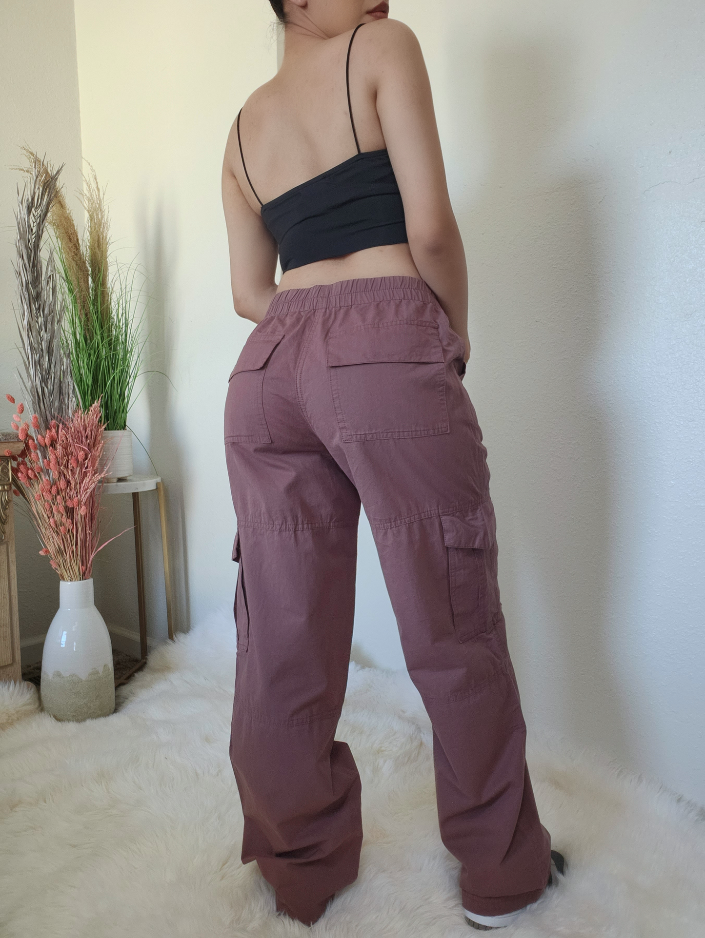 Parachute Cargo Pants -Brown