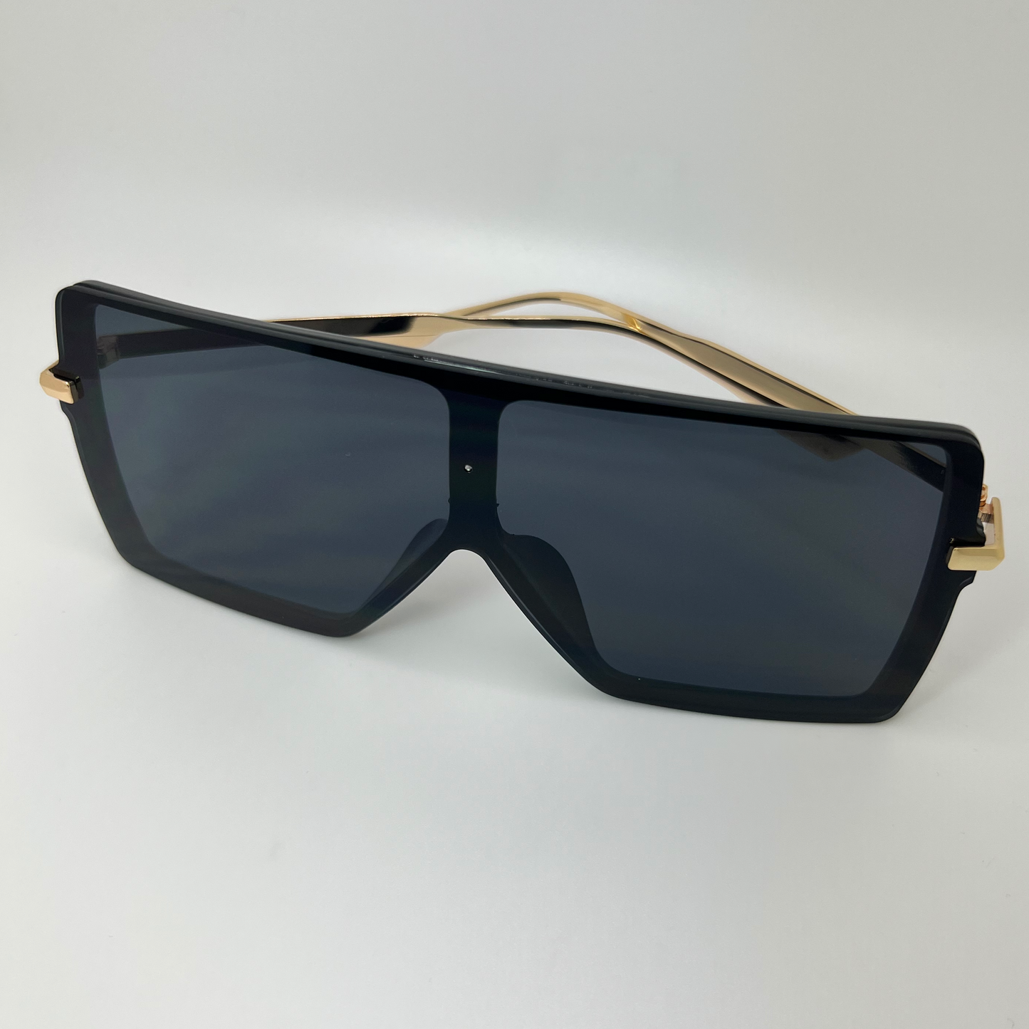 Oversized Metal Shades -Black/Gold