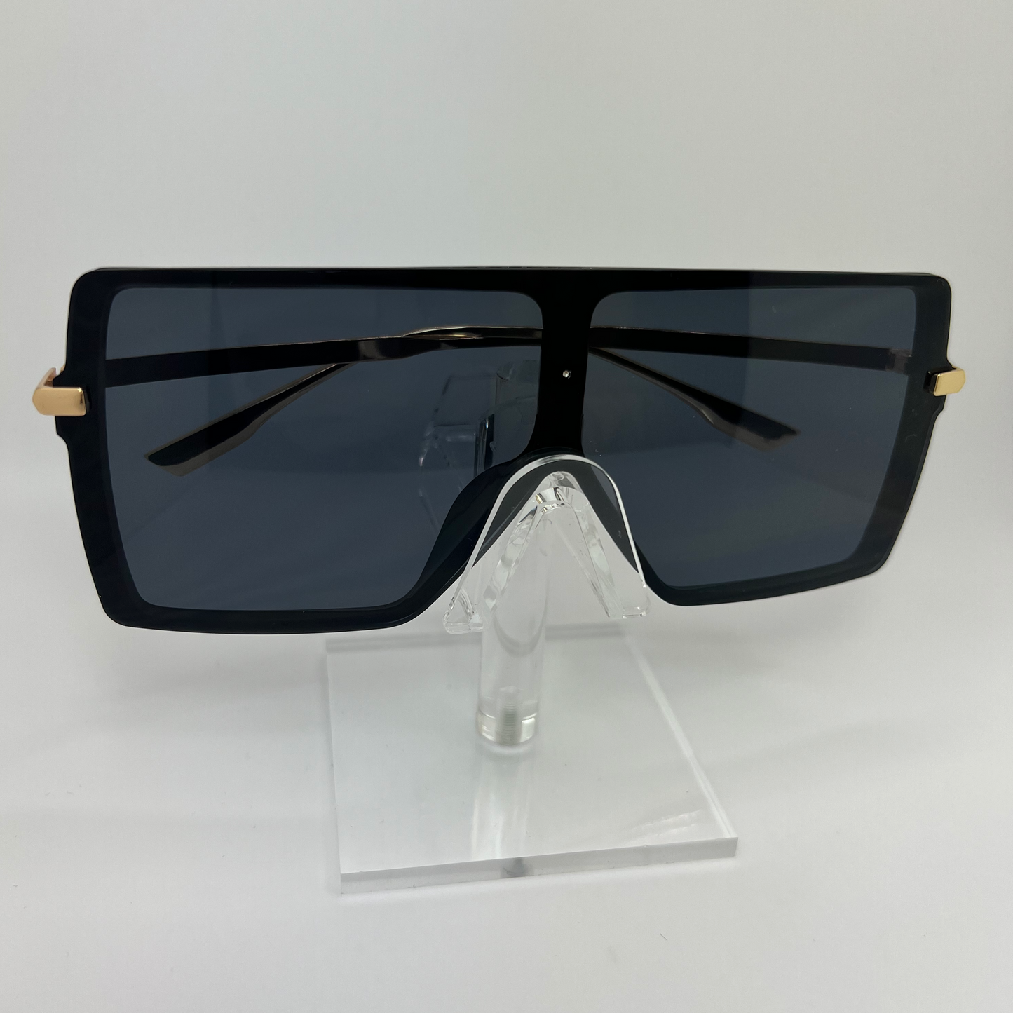 Oversized Metal Shades -Black/Gold
