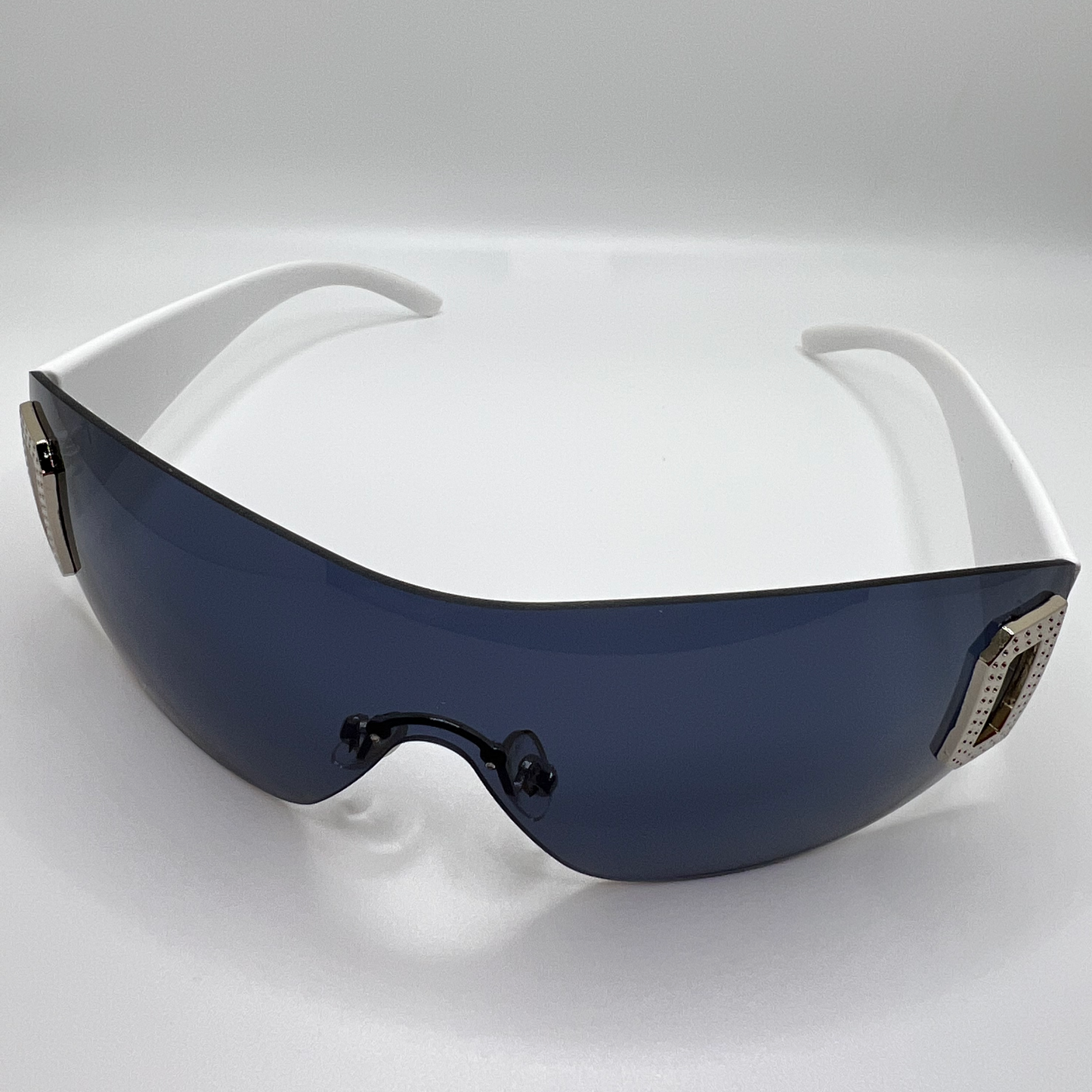 Rimless Oversized Sunnies -White/Black
