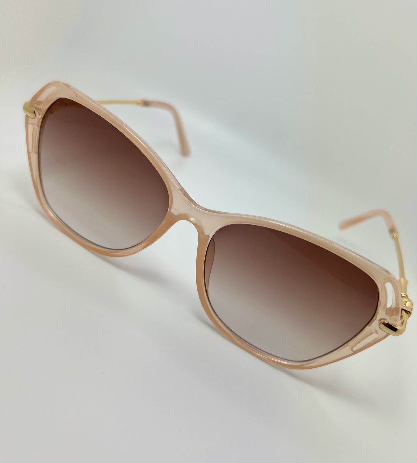 Metal Leg Sunglasses -Champagne/Brown