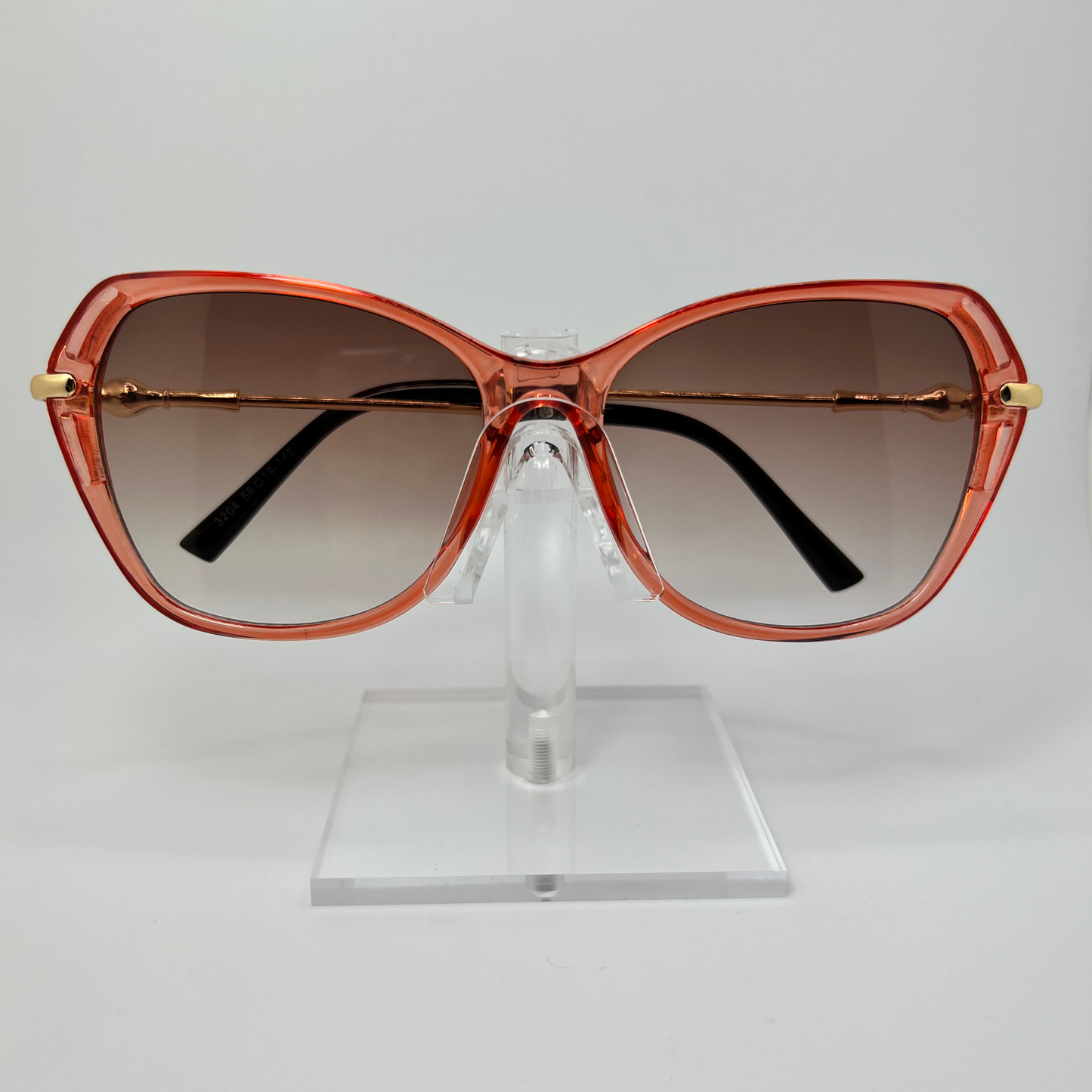 Metal Leg Sunglasses -Orange/Brown