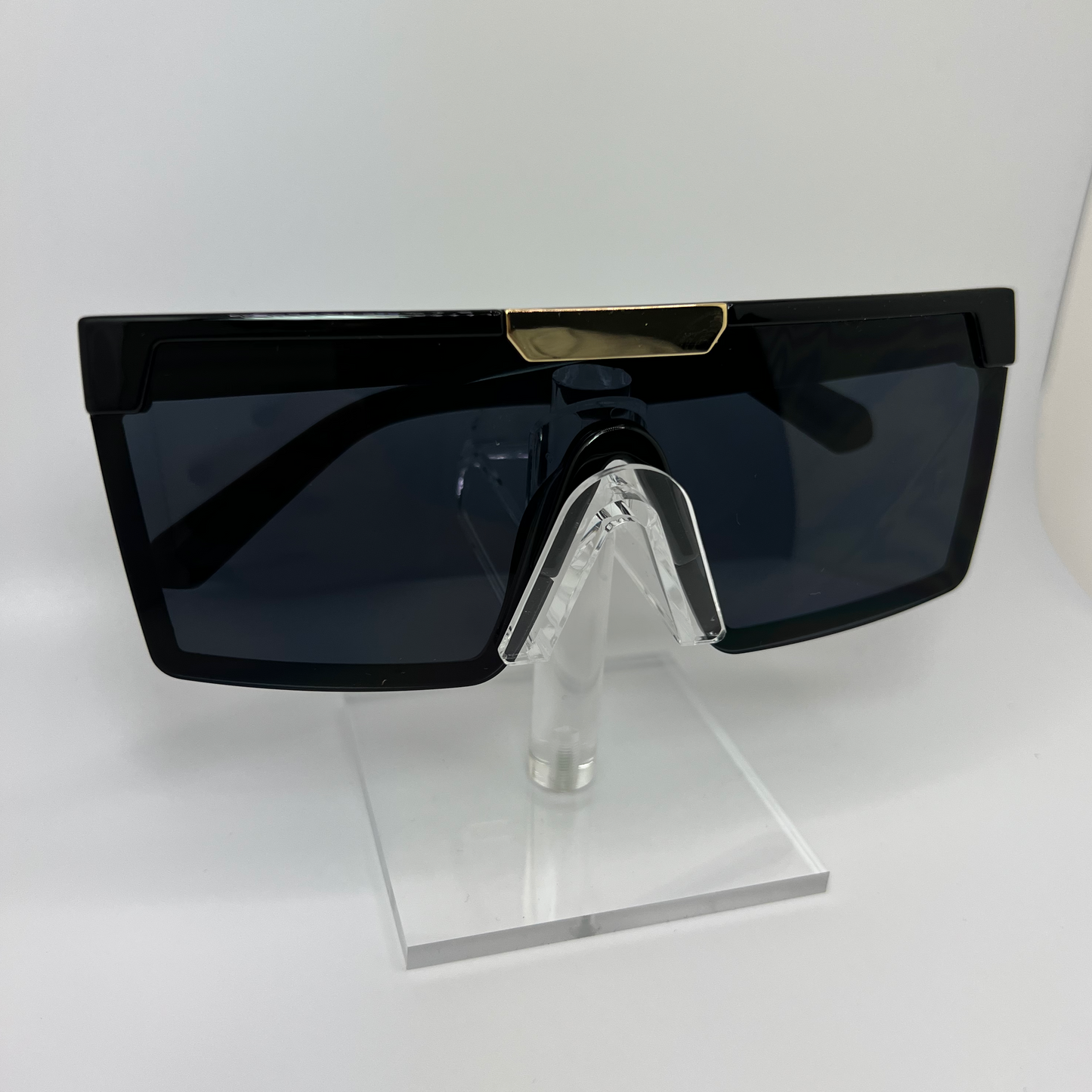 Classic Retro Oversized Sunglasses -Black/Gold