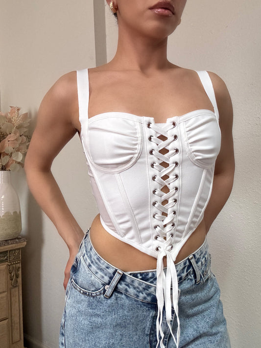 Vanessa Bandage Corset -White