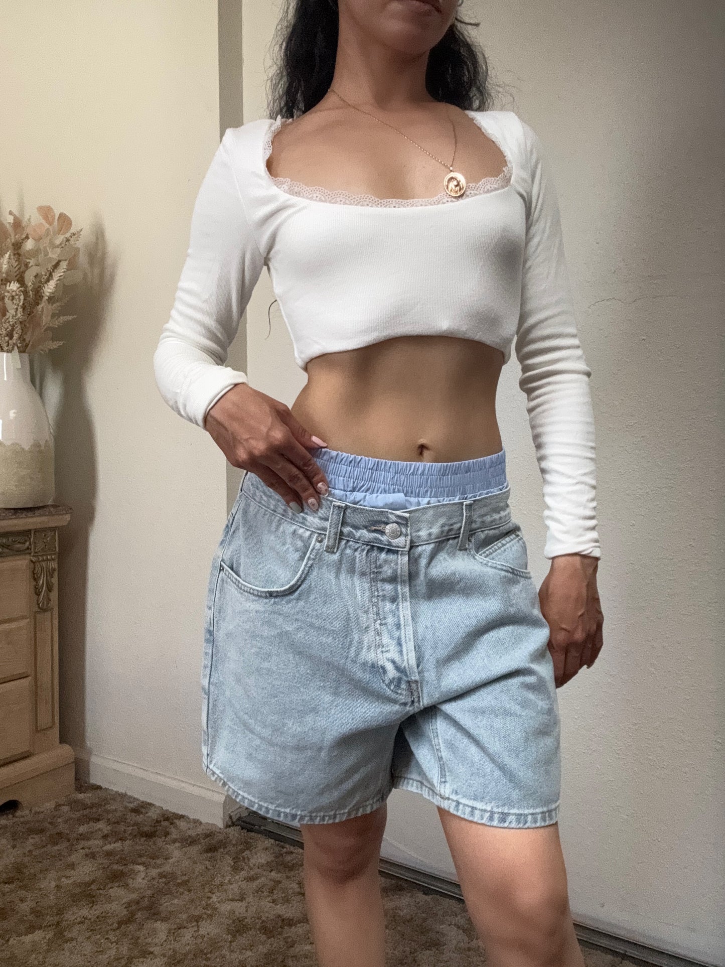 Denim Boxer Style Jorts (Light Blue)