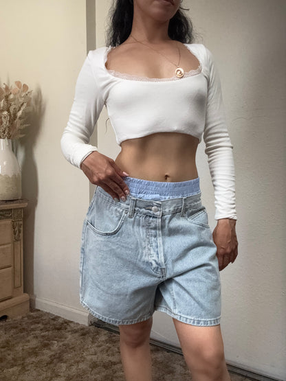 Denim Boxer Style Jorts (Light Blue)