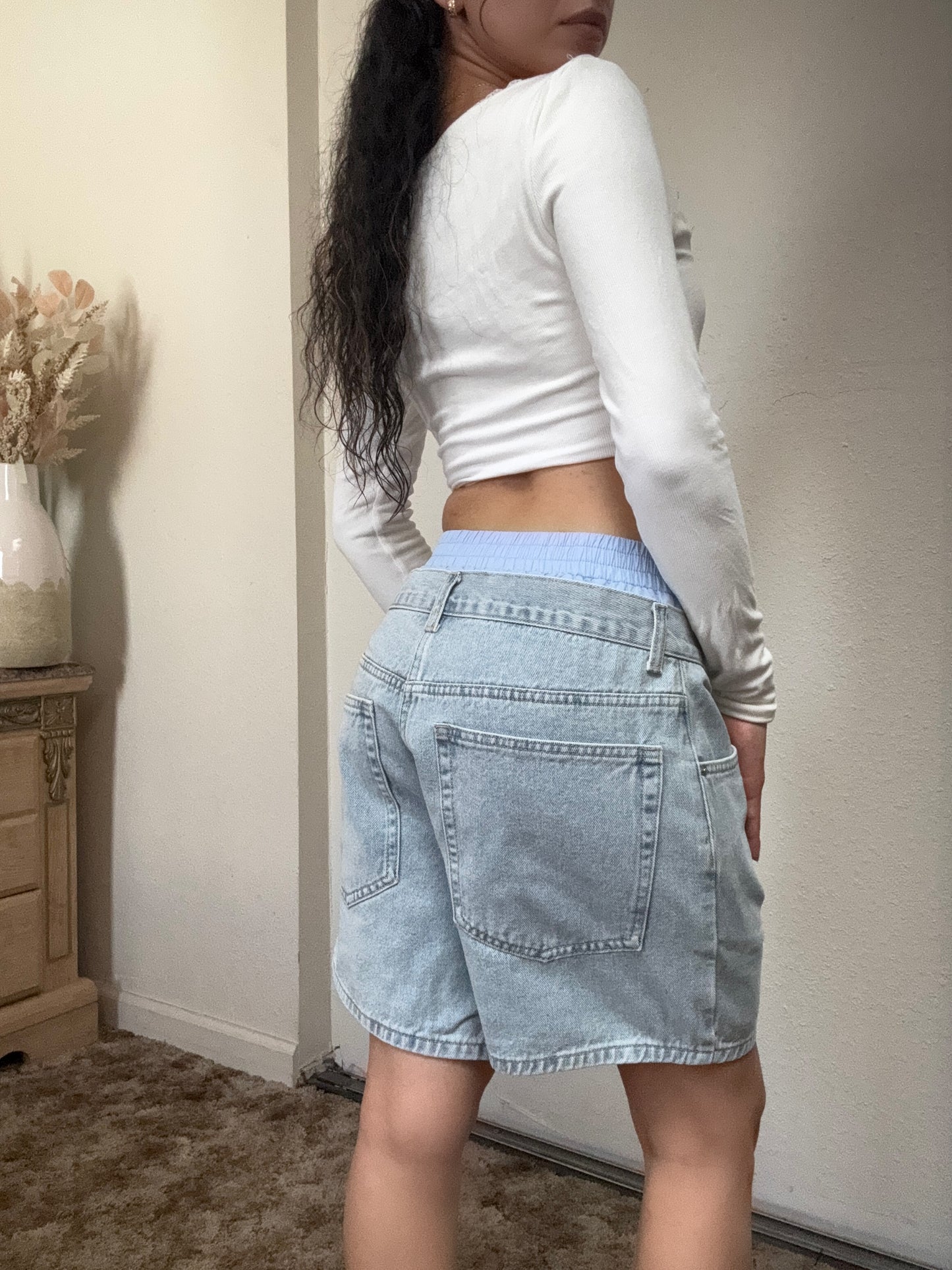 Denim Boxer Style Jorts (Light Blue)