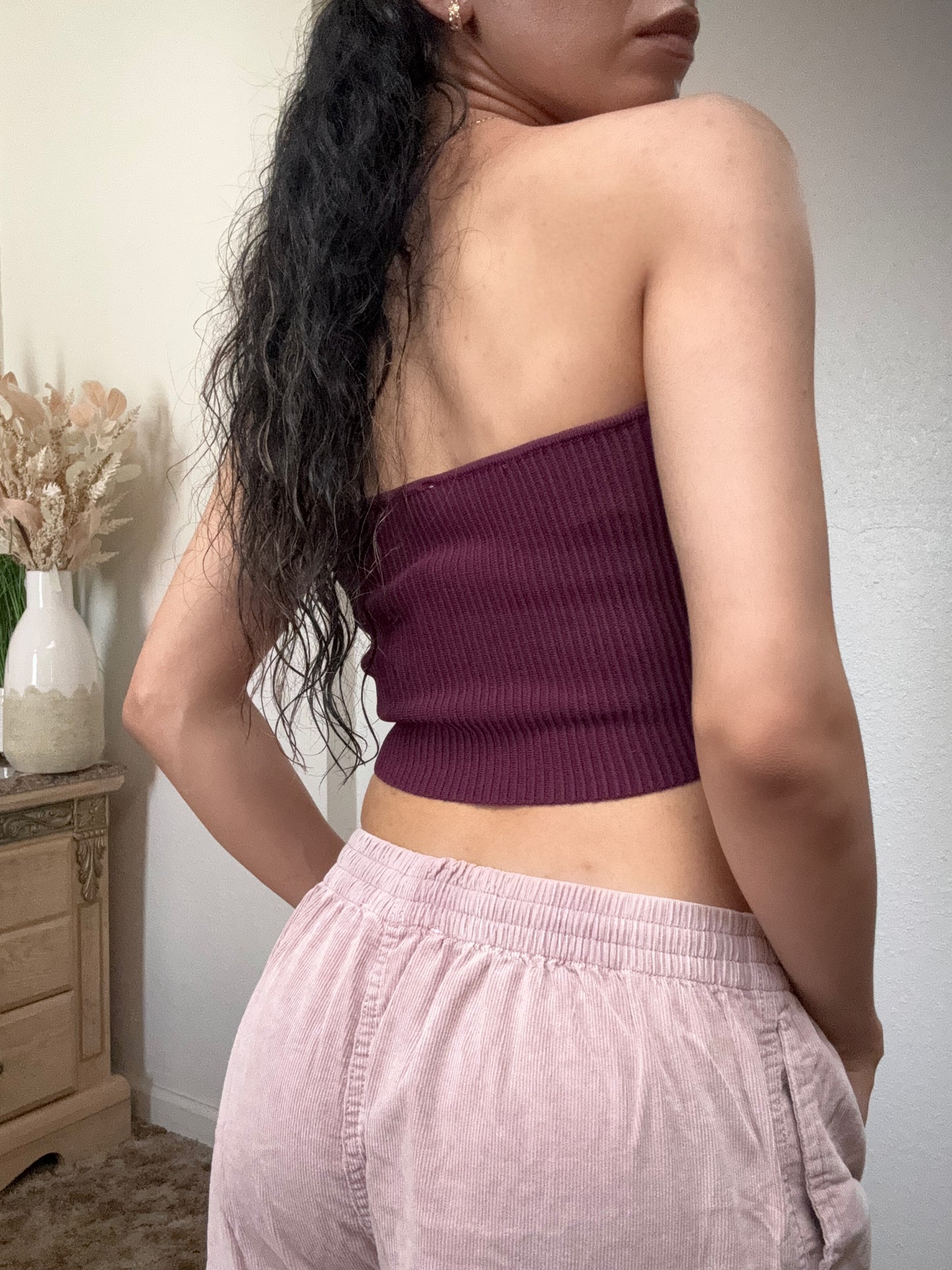 Rib Tube Top (Black Cherry)