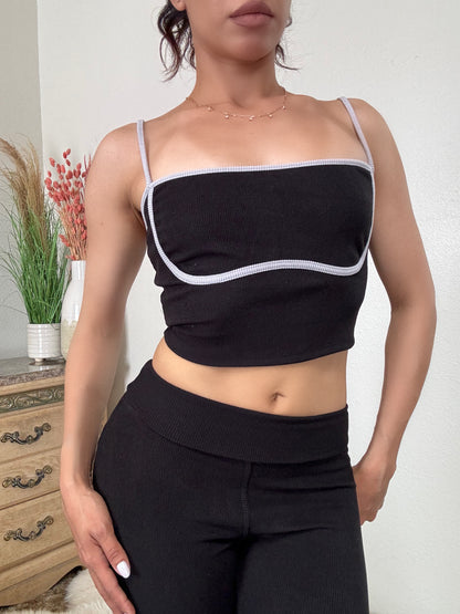 Essential Workout Two Piece  Set -Black/Grey