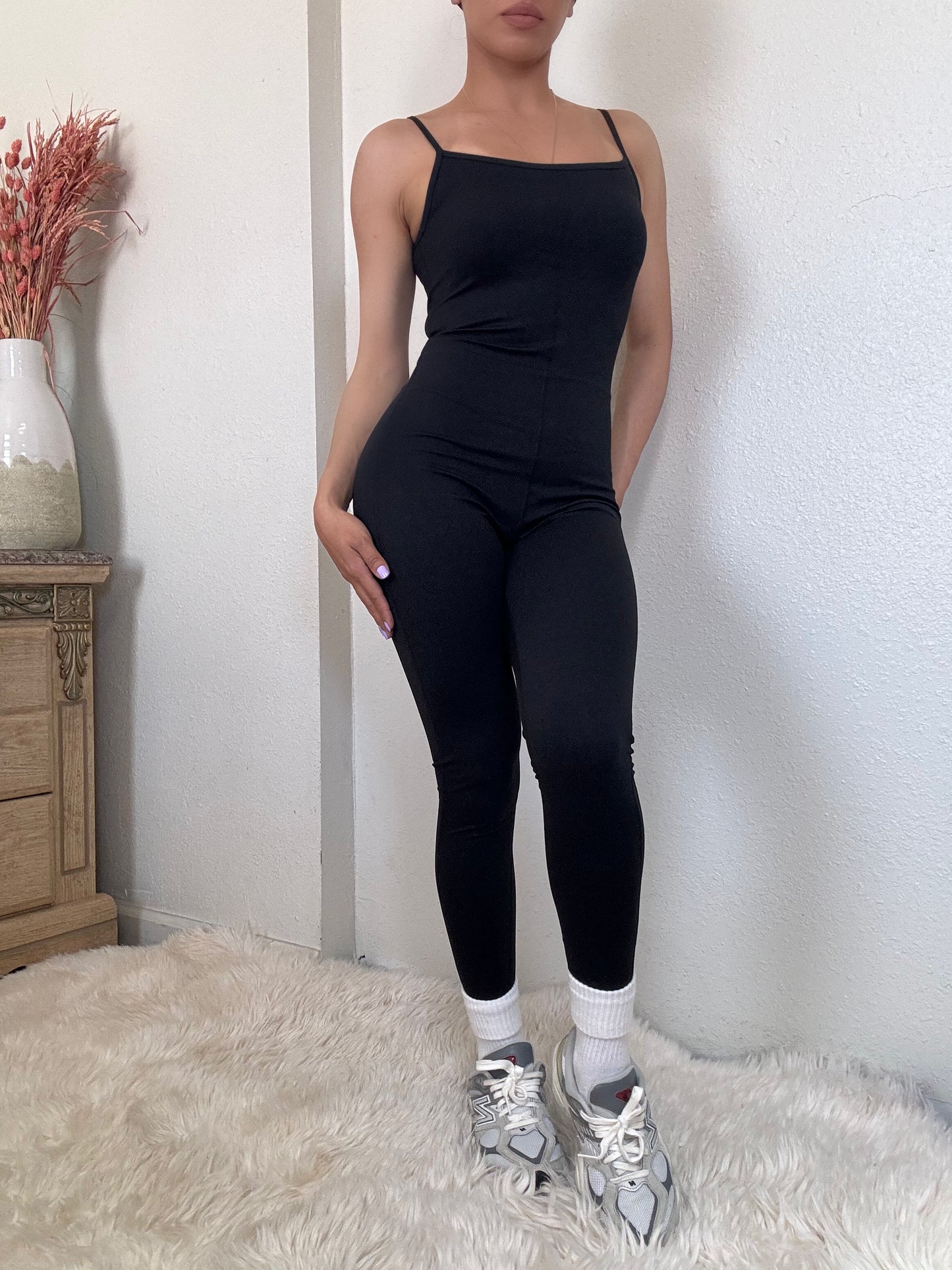 Essential Active Cami Jumpsuit -Black