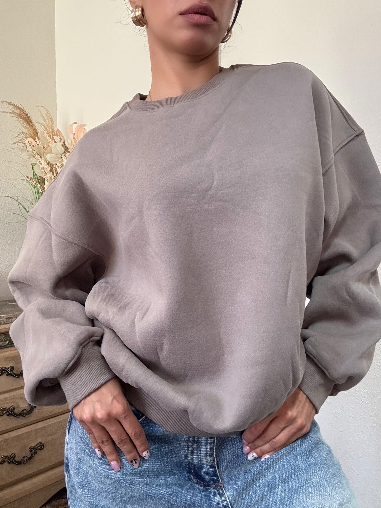 Varsity Fleece Crewneck (Grey)