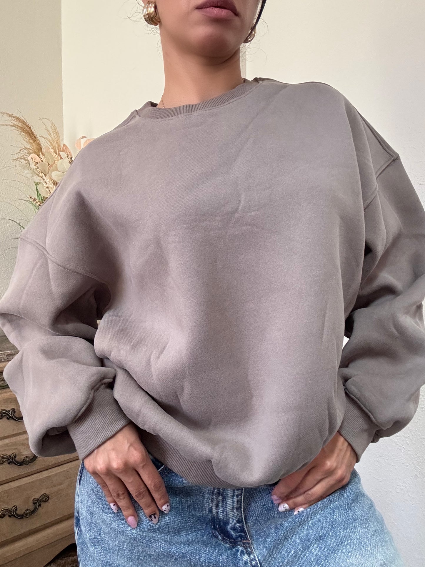 Varsity Fleece Crewneck (Grey)