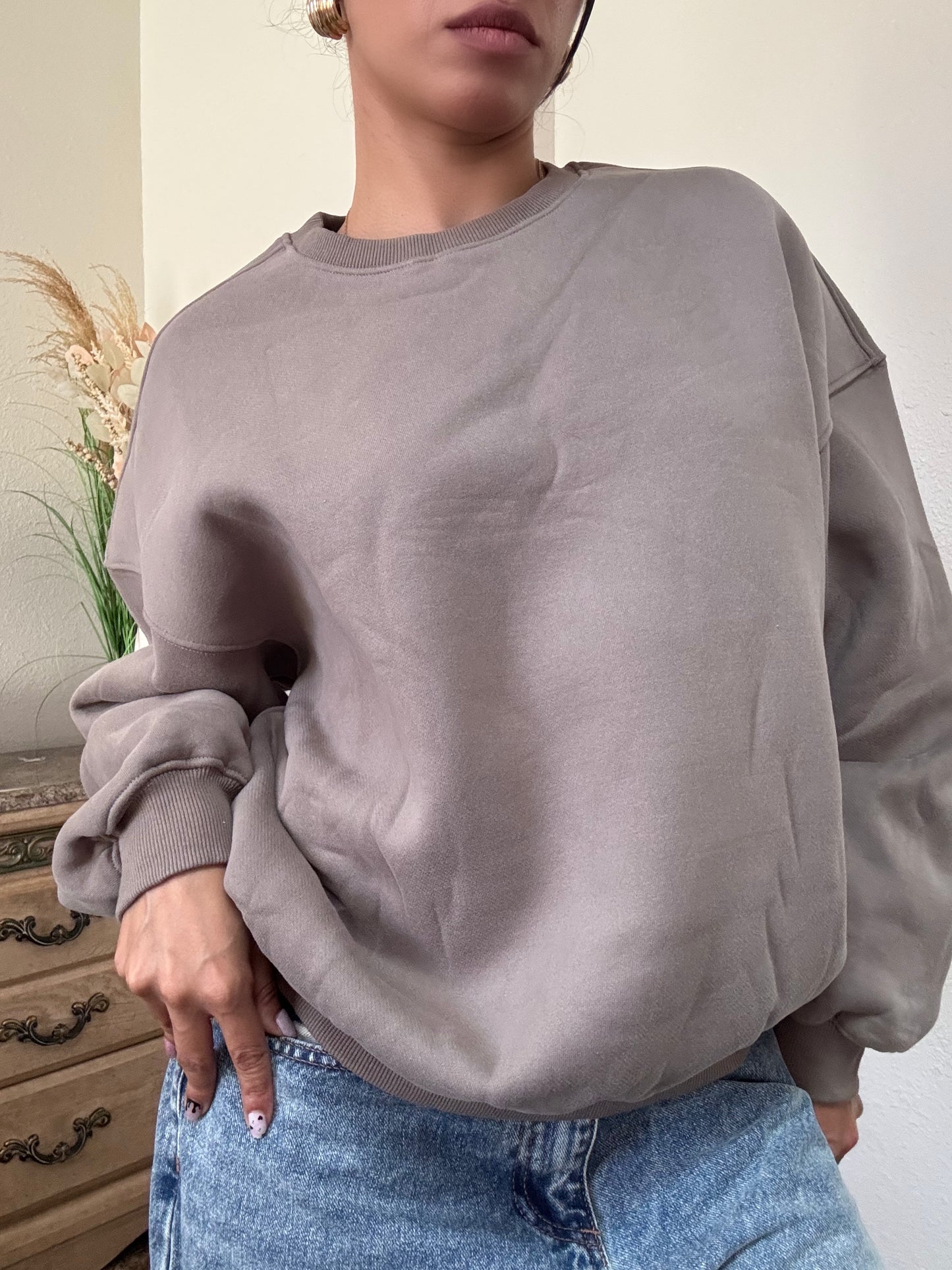 Varsity Fleece Crewneck (Grey)