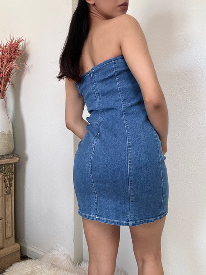 Show Stopper Denim Mini Dress