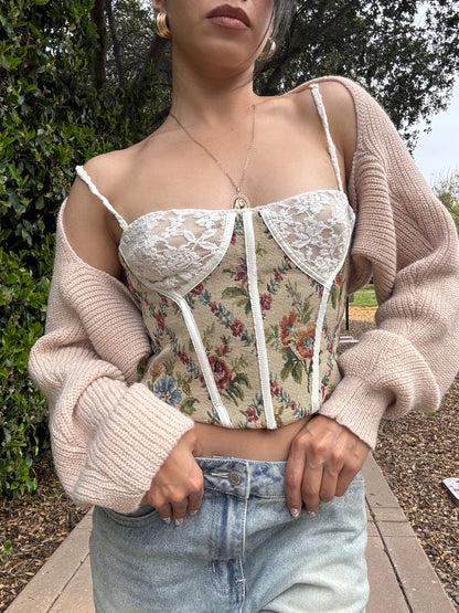 Knit Bolero Shrug (Almond)