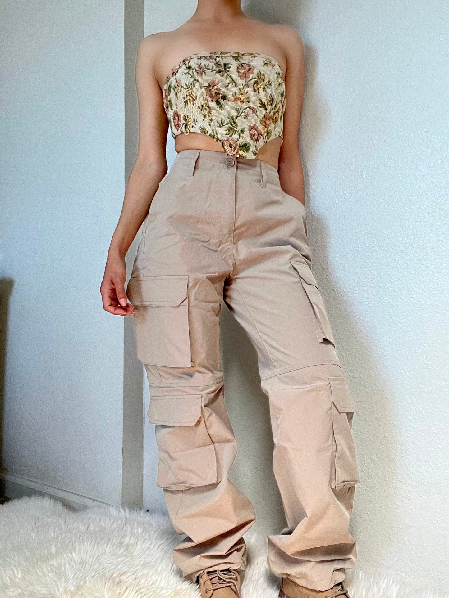 Double Cargo Pants -Khaki