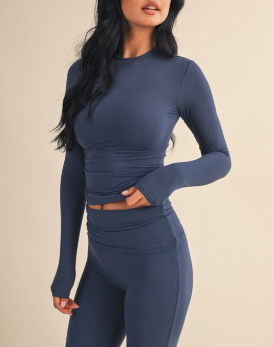 Ultra Soft Long Sleeve Tee (Navy)