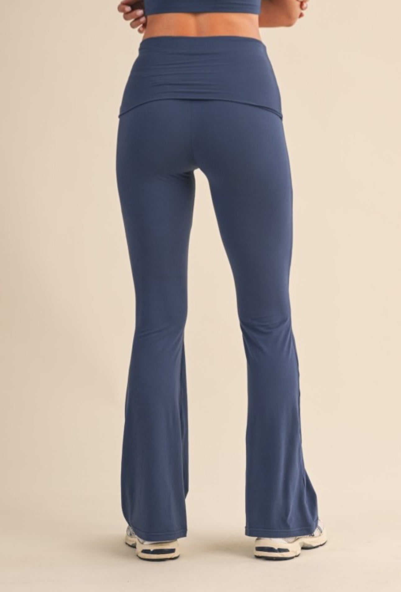 Ultra Soft Fold Over Pants (Navy)
