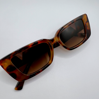 Retro Cat Eye Sunglasses -Brown