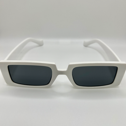 Rectangle Summer Sunnies -White/Black