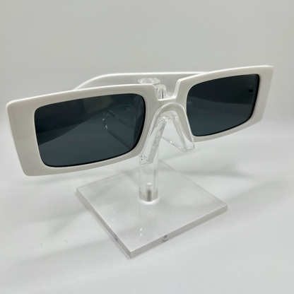 Rectangle Summer Sunnies -White/Black