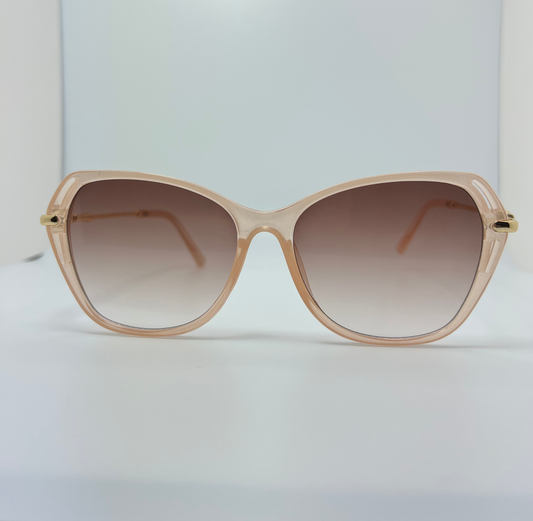 Metal Leg Sunglasses -Champagne/Brown